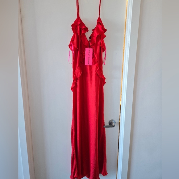 Red Ruffled Dress - Picture 2 of 7
